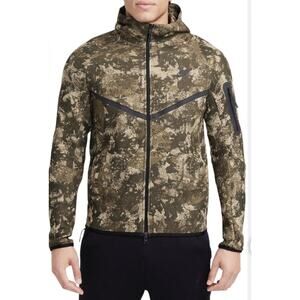 Nike Tech Fleece Camo Windrunner Full-Zip Mens Hoodie New Size Small HV5055-276